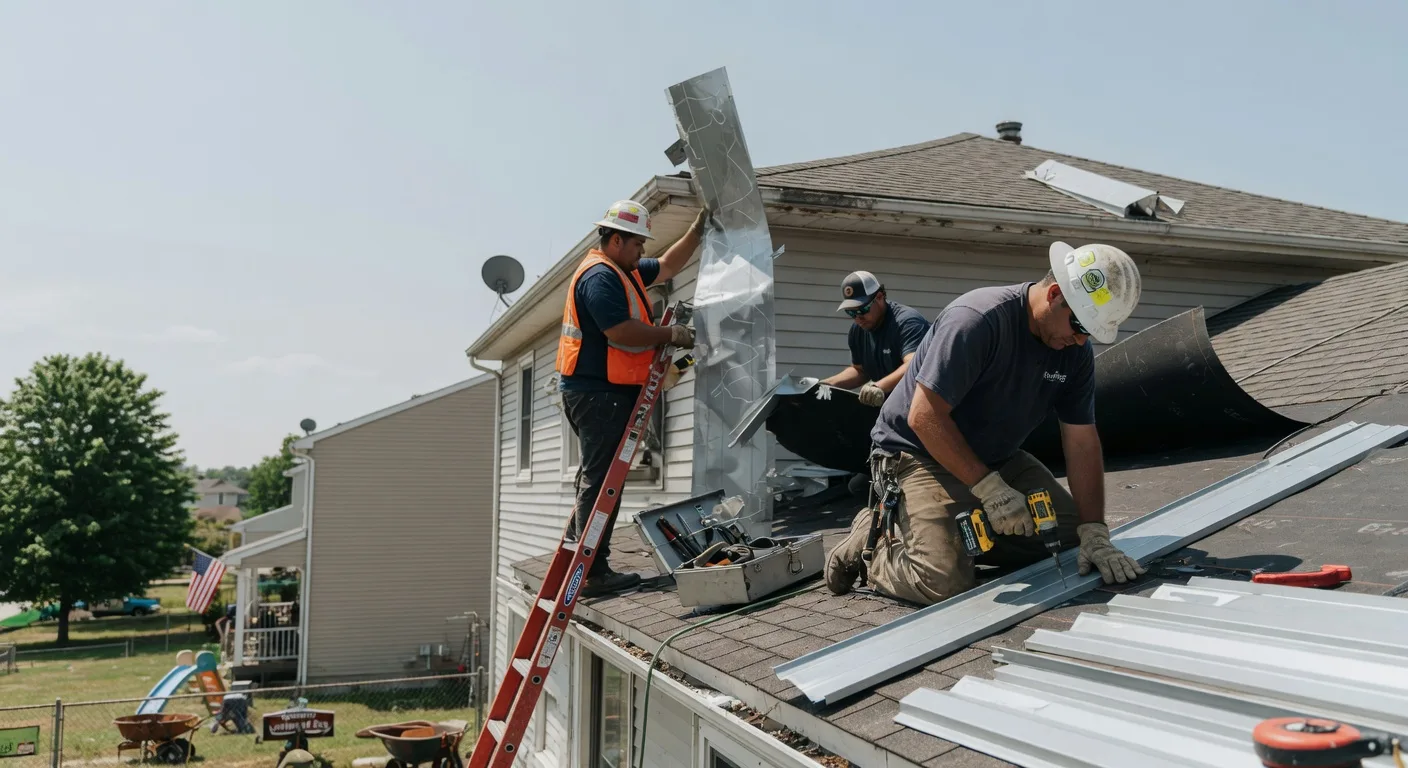 Storm Damage Metal Roof Repair in Emlenton, PA